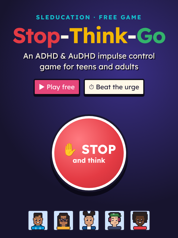 Stop-Think-Go: a free ADHD and AuDHD impulse control game