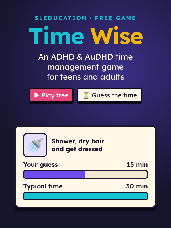 Time Wise: a free ADHD and AuDHD time management game