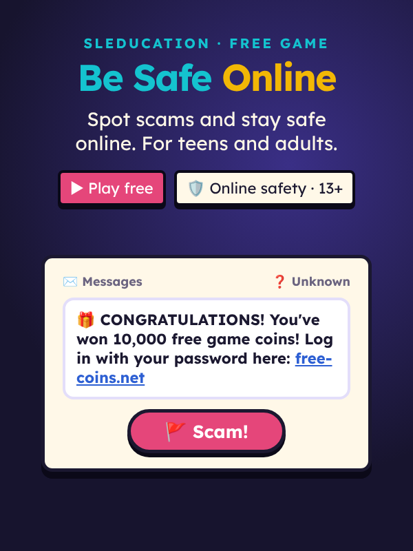 Be Safe Online: a free online safety game for autistic teens and adults, aged 13 and over