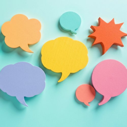 Colourful speech bubbles